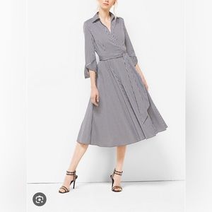 Gingham Cotton-Poplin Wrap Dress size 2